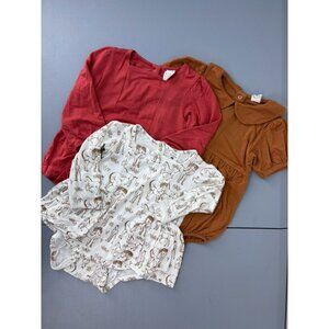 kate quinn Red, Brown, and Cream Bodysuits